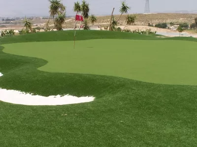 Photo gazon golf et putting green